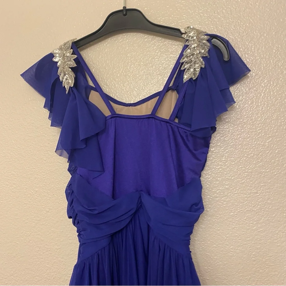 WEISSMAN Dance Costume royal blue lyrical Cold 16224 MA-Medium adult